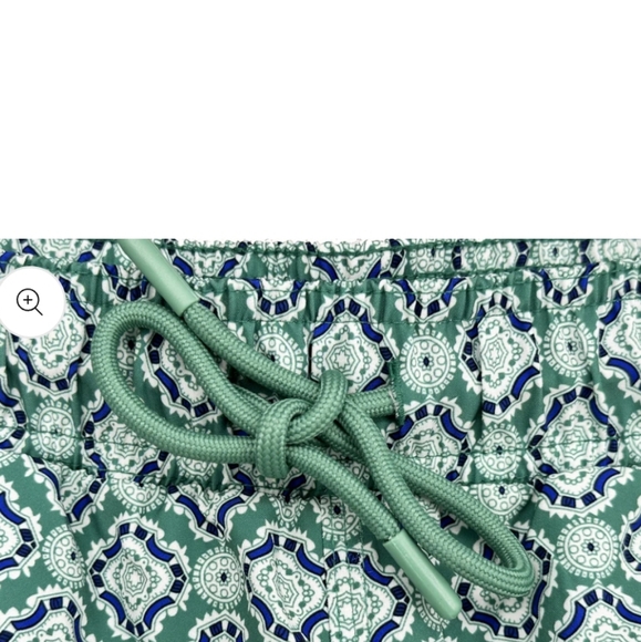 NWT IKE BEHAR Men's Spa Green Patterned Swim Shorts And Shirt Sizes XL & XXL - Picture 6 of 7